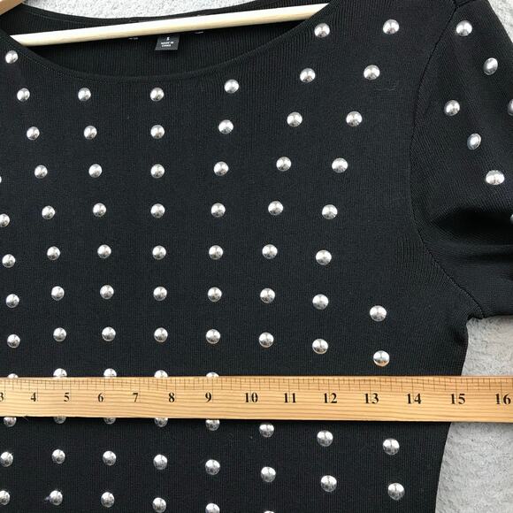 New International Concepts Black Silver Studded Dress SZ small - Picture 3 of 11
